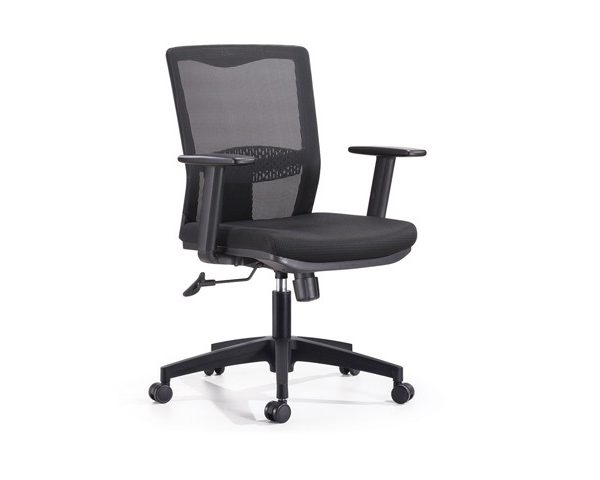 FAUTEUIL SECRETAIRE A MAILLE TISSU ES-02BK NOIRE