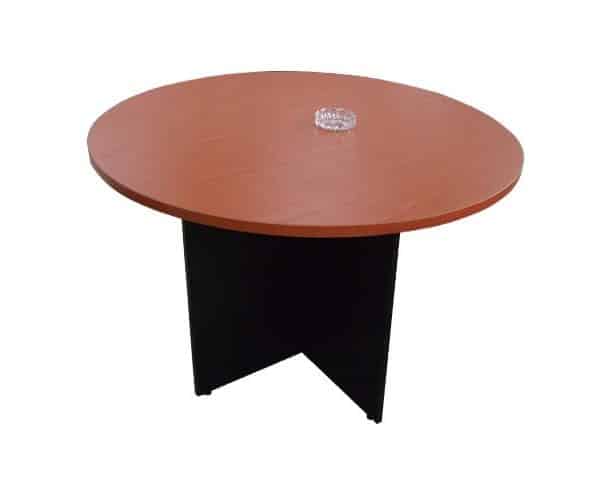TABLE DE REUNION RONDE BL R120 CLR CHERRY 501/ BLACK 1200*750 4 PLCS