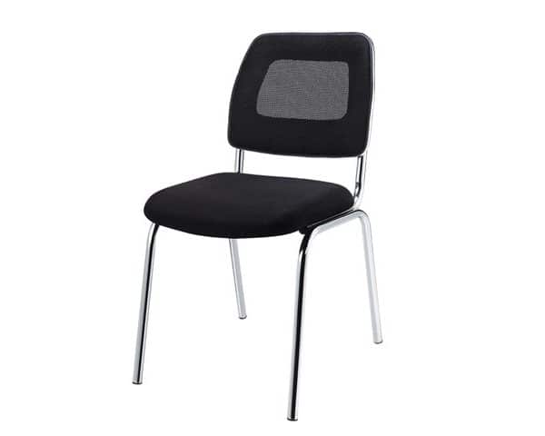 CHAISE VISITEUR A MAILLE B-33W NOIRE