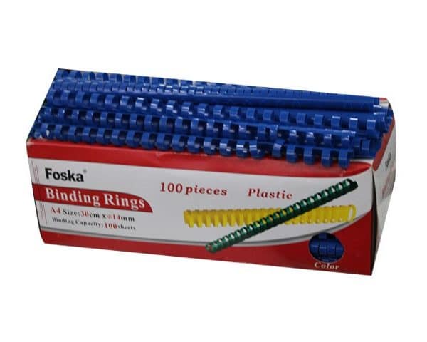 SPIRALE PLAST. 14MM BTE/100 BLEU CB514