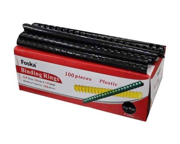 SPIRALE PLAST. 16MM BTE/100 NOIR CB516