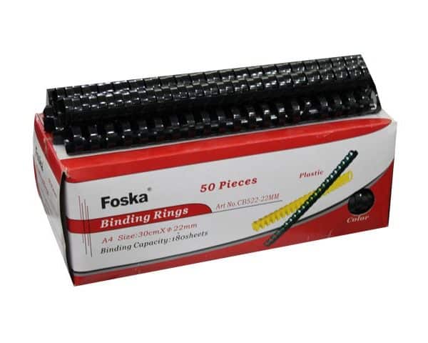 SPIRALE PLAST. 22MM BTE/50 NOIR CB522