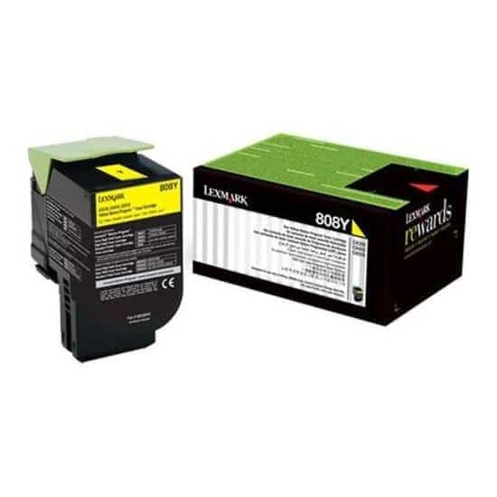 TONER LEXMARK 808 POUR CX410DE 80C8SYO YELLOW déstockage