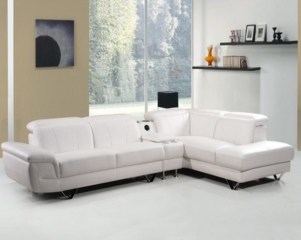 SALON CUIR 5 PLACES ANGLE LD-535 MARRON B35/BEIGE B511