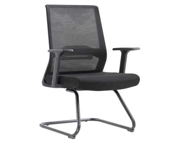 CHAISE VISITEUR A MAILLE D1-518CB NOIRE 55*61*100