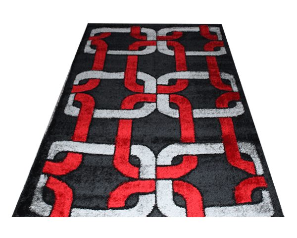 MOQUETTE RENK 200*290 3351 E ROUGE/NOIR/GRIS