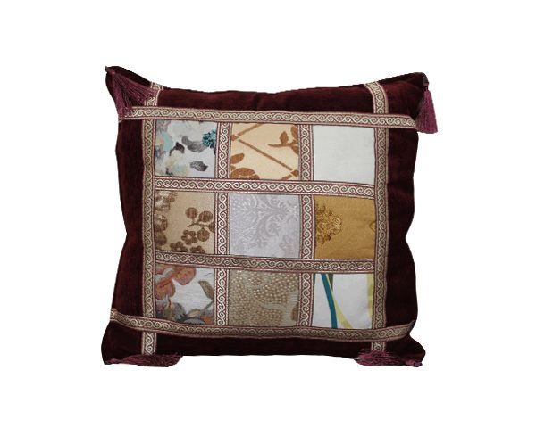 COUSSIN 45X45 ROUGE BORDEAUX DESTOCKAGE