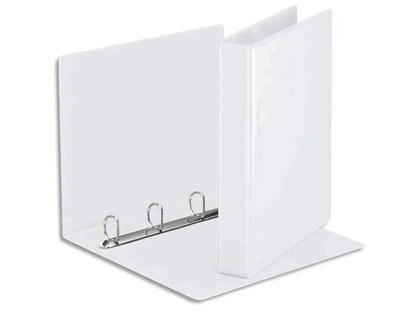 CLASSEUR LEV PVC A4 4 ANNEAUX BLANC D50 49704