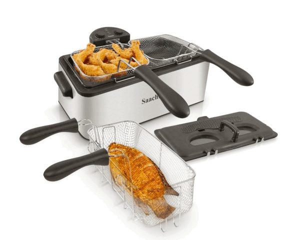 FRITEUSE SAACHI NOIR/INOX 6 LITRES NLDF 4765T