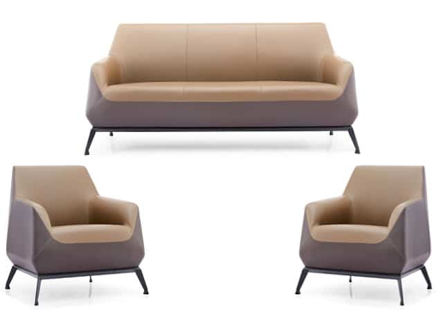 SALON DE BUREAU 5 PLACES SF-186 MARRON 194*79*80