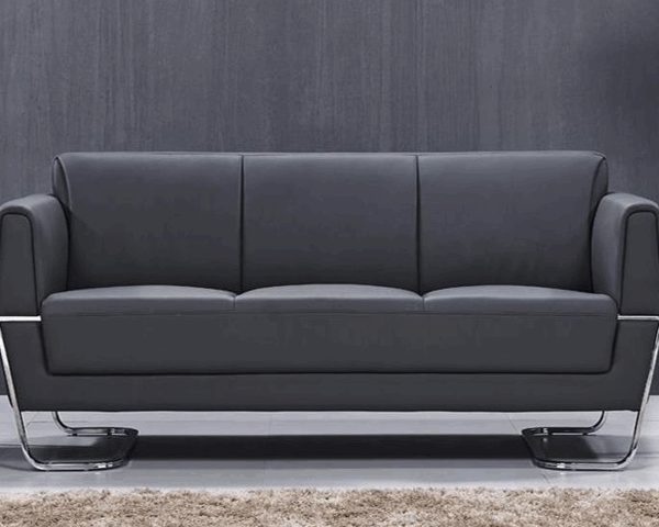 SALON DE BUREAU 3 PLACES PU SF-169 MARRON C54 198*79*80