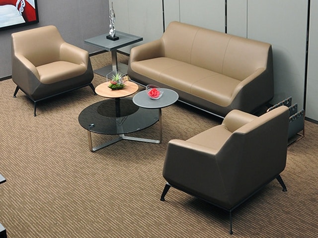 SALON DE BUREAU 5 PLACES SF-186 MARRON 194*79*80