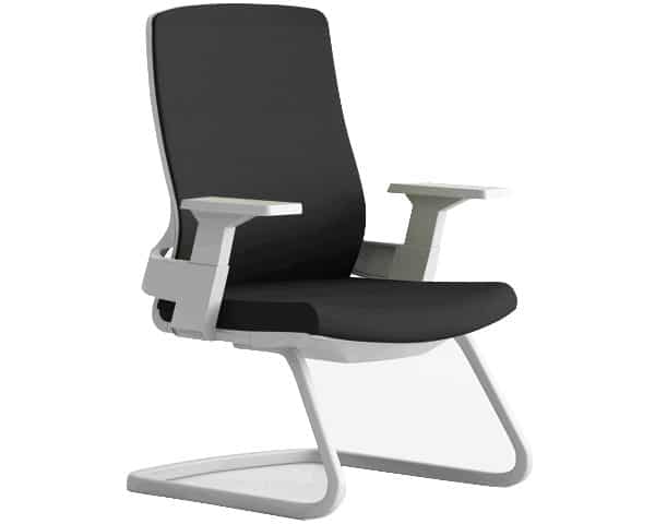 FAUTEUIL VISITEUR D1-399CW NOIRE/BLANC
