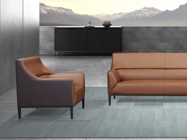 SALON DE BUREAU 5 PLACES REF 3207 NOIRE 55453 205*93*80