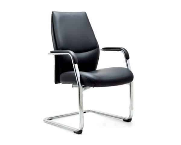 FAUTEUIL VISITEUR PU 8845C NOIR 61*65*99