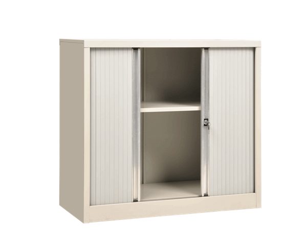ARMOIRE METAL BASSE A RIDEAUX KD-058 GRIS 1020x1000x420 TOLE 0.7