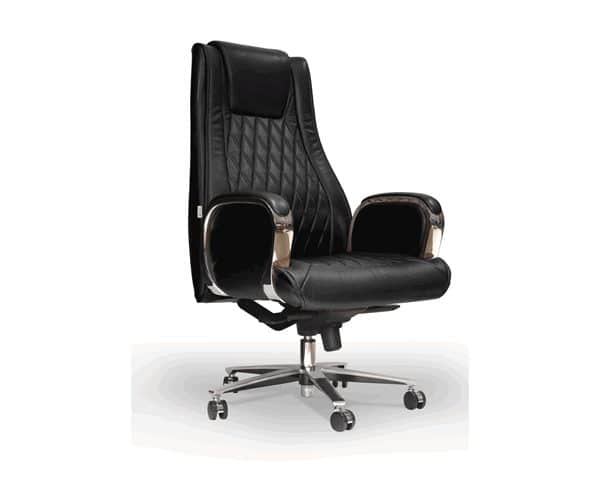 FAUTEUIL PRESIDENT PU YS1202A NOIR C4 108*72*70