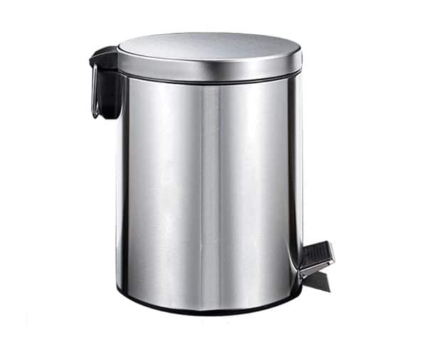 POUBELLE EN INOX A PEDALE 8 Litres FOSKA BS842 22*33 cm