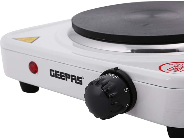 PLAQUE CUISSON 1 FEU ELECTRIC GEEPAS GHP32013 BLANC