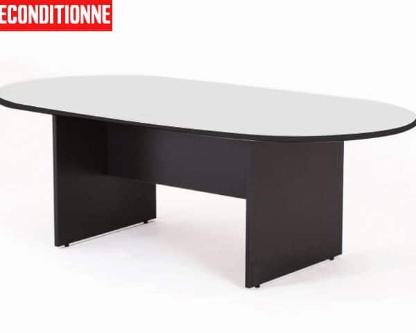 TABLE DE REUNION OVALE 8-10 PLS BL OV2412 240*120*750 BEIGE /BLK REC