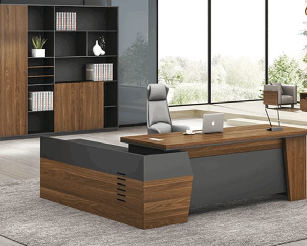 BUREAU DIRECTION KM-103 2000*950*760 MELAMINE TP-904 MARRON+GREY