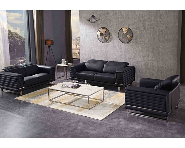 SALON CUIR 6 PLACES FM356 CLR BLANC AG07