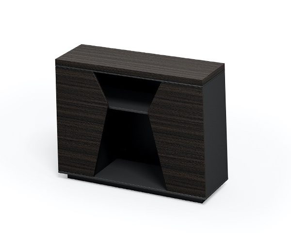 MEUBLE DE RGMT BAS 2P BOIS MZB04-1209 1200*400*900 SMO WALNU+IRON GRE