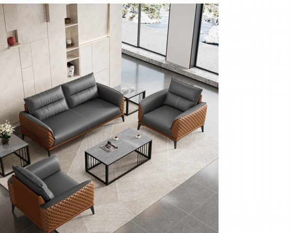 SALON DE BUREAU 5 PLC PU MO-X209 GRI 270-42/MARON 270-30 90-180*83*83