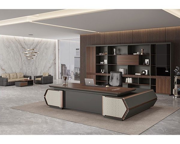 BUREAU PRESIDENT MQA01-2820 (L) 2800*2050*750 Brown 23+Light grey