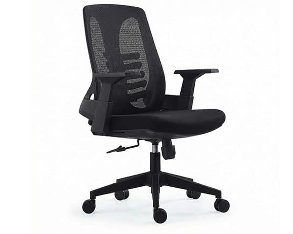 CHAISE SECRETAIRE EN MAILLE 679BB NOIRE