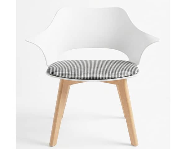 CHAISE TABLE A MANGER TISSU A-02 C0ULEUR BLANCHE