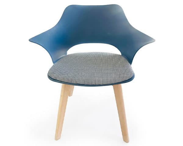 CHAISE TABLE A MANGER TISSU A-02 COULEUR BLEUE