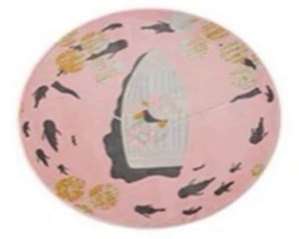 MOQUETTE ENFANT HBQ-17 21-KF243-133X133 COULEUR GRIS/ROSE/NOIR