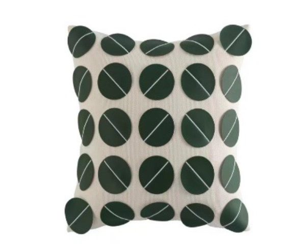 COUSSIN 43X43 REF 05 COULEUR VERT/BLANC