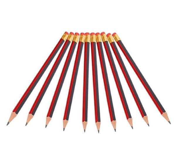 CRAYON NOIR HB FOSKA QB012+GOMME