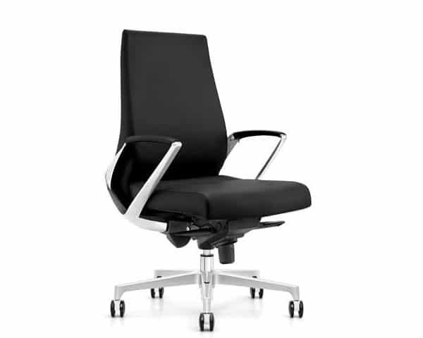 FAUTEUIL DOSSIER BAS PU YS1517B C4 NOIR