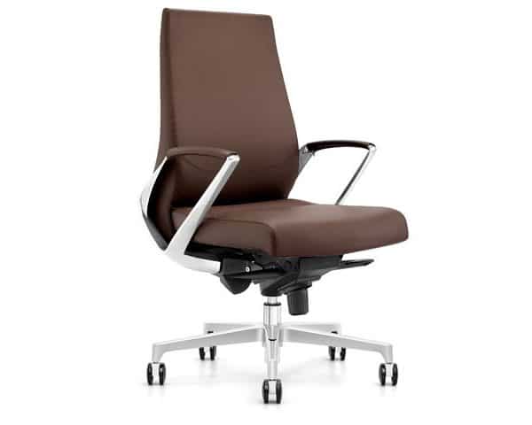 FAUTEUIL DOSSIER BAS PU YS1517B C54 MARRON