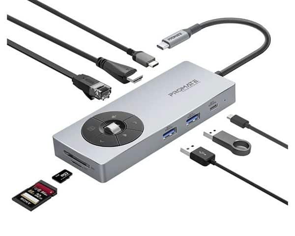 DOCKSTATION PROMATE HUB USB-C 4K 14 in1 100 W PD