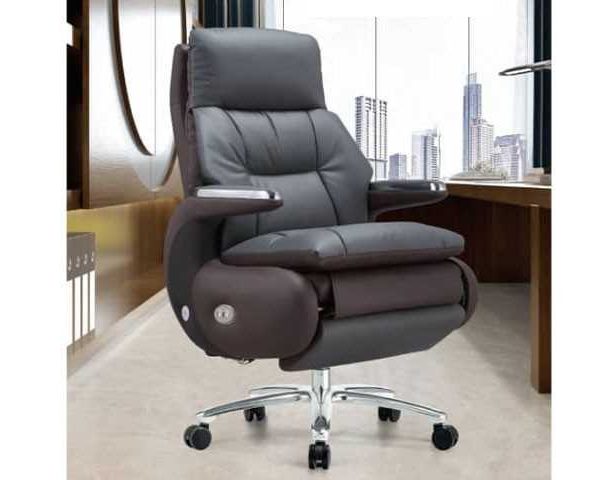 FAUTEUIL PRESIDENT ELECTRIC MASSAGE CUIR A022 NOIR-2530