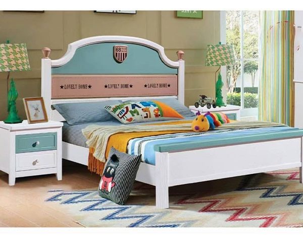 CHAMBRE A COUCHER ENFANT REF 521 VERT/MARRON/BLANC