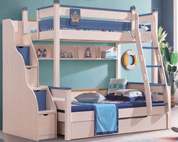CHAMBRE A COUCHER ENFANT SUPERPOSEE REF 622 BLEU/BLANC