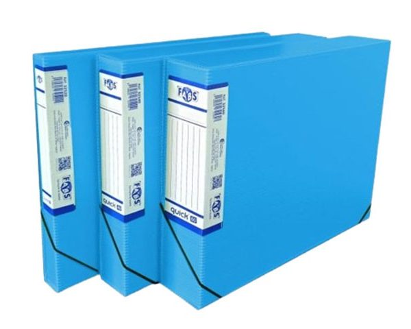 BOITE DE CLASSEMENT EN PLASTIQUE DOS 40 FABS COULEUR ASSORTIES 32540