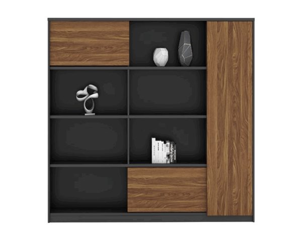 MEUBLE DE RGMT HAUT KB-605 2000*400*1800 MELAMINE TP-904 MARRON+GREY
