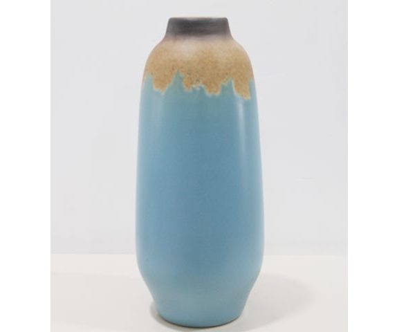 VASE DE DECORATION REF Z188 H33X17 COULEUR BLEU MARRON MM