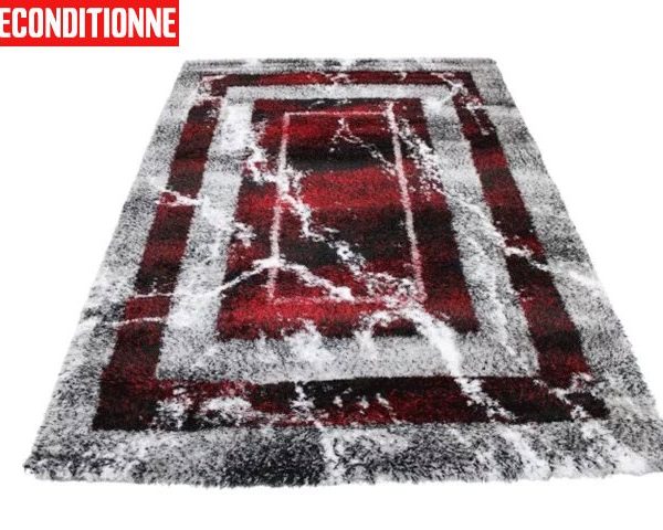 MOQUETTE MM DE LUXE 160X230 P847A NOIR RED RECOND