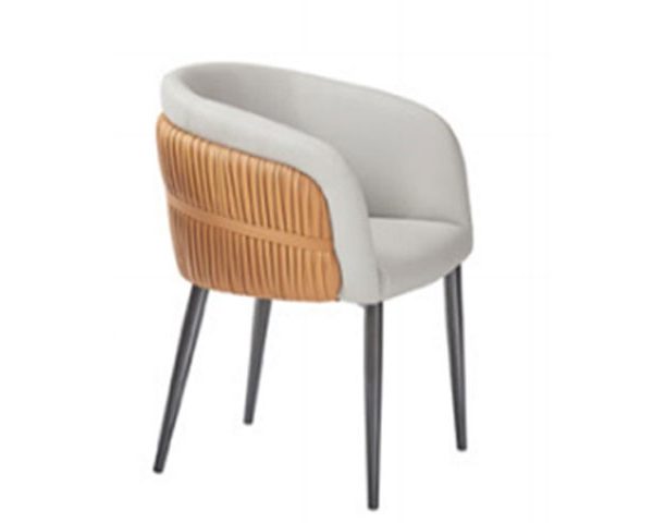 CHAISE TABLE A MANGER REF 2Y-16 COULEUR GRIS /ORANGE 66X56X65