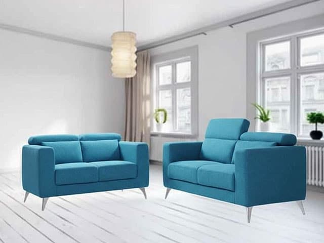 SALON TISSU 6 PLACES CANDY COULEUR MONIQUE 13 BLEUE AZURE