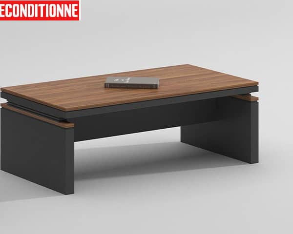 TABLE BASSE DE BUREAU KF-110 1200*600*450 MEL TP-904 MARRON+GREY RECO