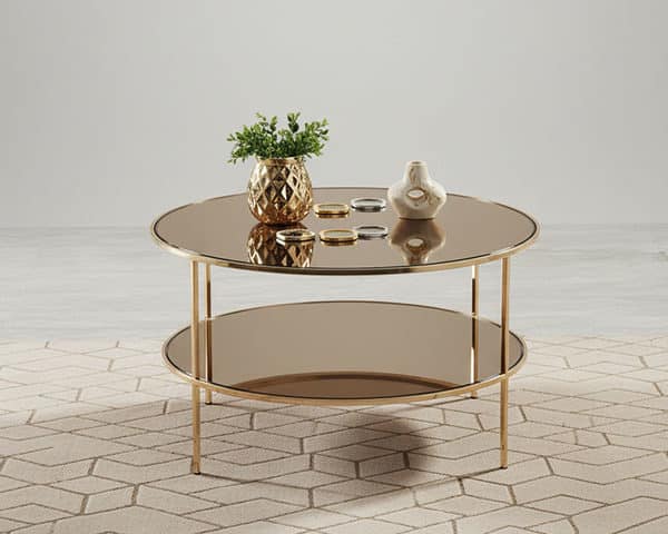 TABLE BASSE LIGERO 881X881X41 COULEUR BEIGE