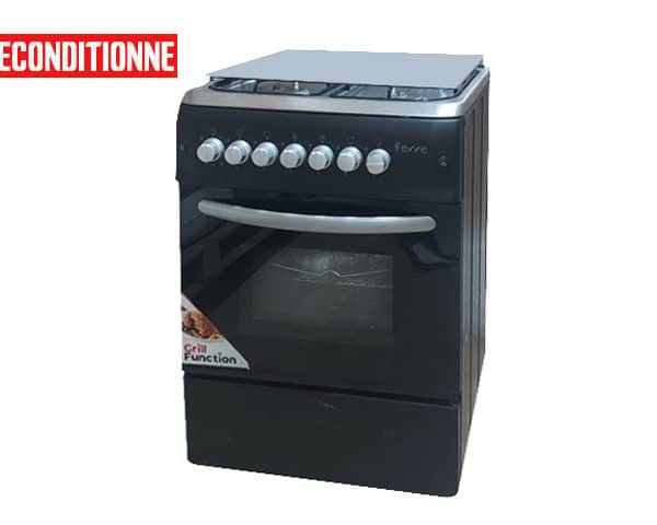 CUISINIERE 4 FEUX FERRE 60X60 F6S40G2-IB GRIS/NOIR RECOND